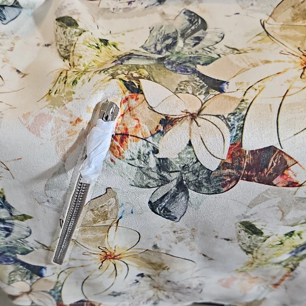 NWT Philosophy Republic Artistic Watercolor Floral Faux Suede Open Jacket Large - Picture 14 of 14